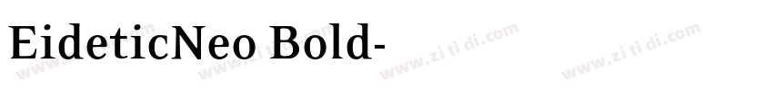 EideticNeo Bold字体转换